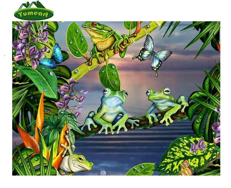 Diamond Painting Cross Stitch Diy 5d Diamond Embroidery Frog Pictures of Animal Products Diamond Resin Crystal Embroidery