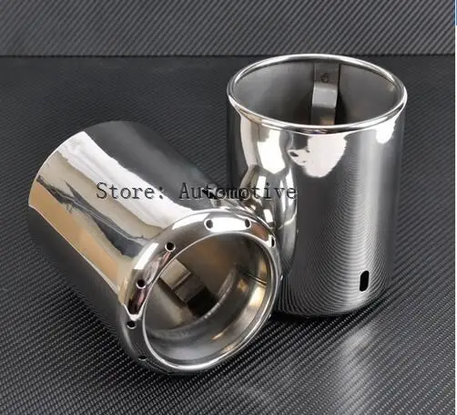 2x NEW STAINLESS STEEL EXHAUST TAIL REAR MUFFLER TIP PIPE 2009 -2014 for Mazda 6 ATENZA 2013 2014 for Mazda CX-5