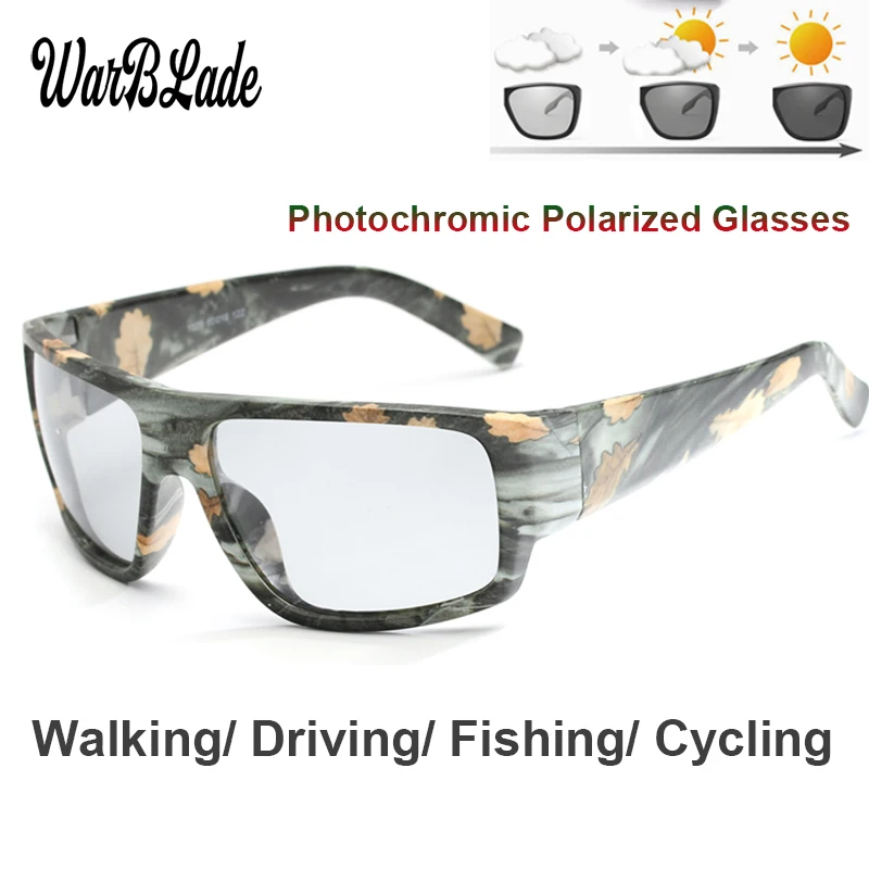 

WarBLade Photochromic Sunglasses Men HD Polarized Anti Glare Driving Goggles Sunglasses Male Chameleon Discoloration Sunglasses