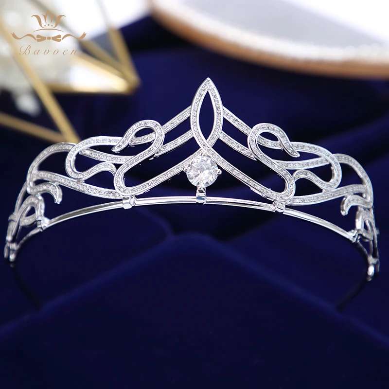 Luxurious Sparkling Zircon Brides Tiaras Crowns Crystal Bridal Hairbands Wedding Hair Accessories Evening Headwear Gifts