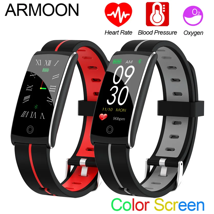 Fitness Bracelet F10P Heart Rate Smart Band Sleep Monitor Blood Pressure Fitness Tracker Waterproof Color Screen Multisport Band