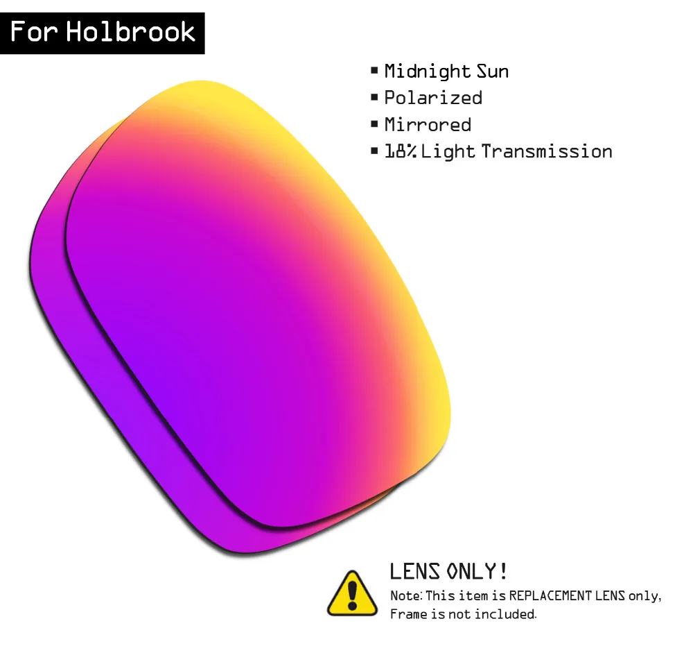 

SmartVLT Polarized Sunglasses Replacement Lenses for Oakley Holbrook - Midnight Sun