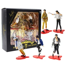 11cm 5pcs/lot Michael Moonwalk King Dangerous World Tour With Red Base PVC Action Figure Collection Model Toys