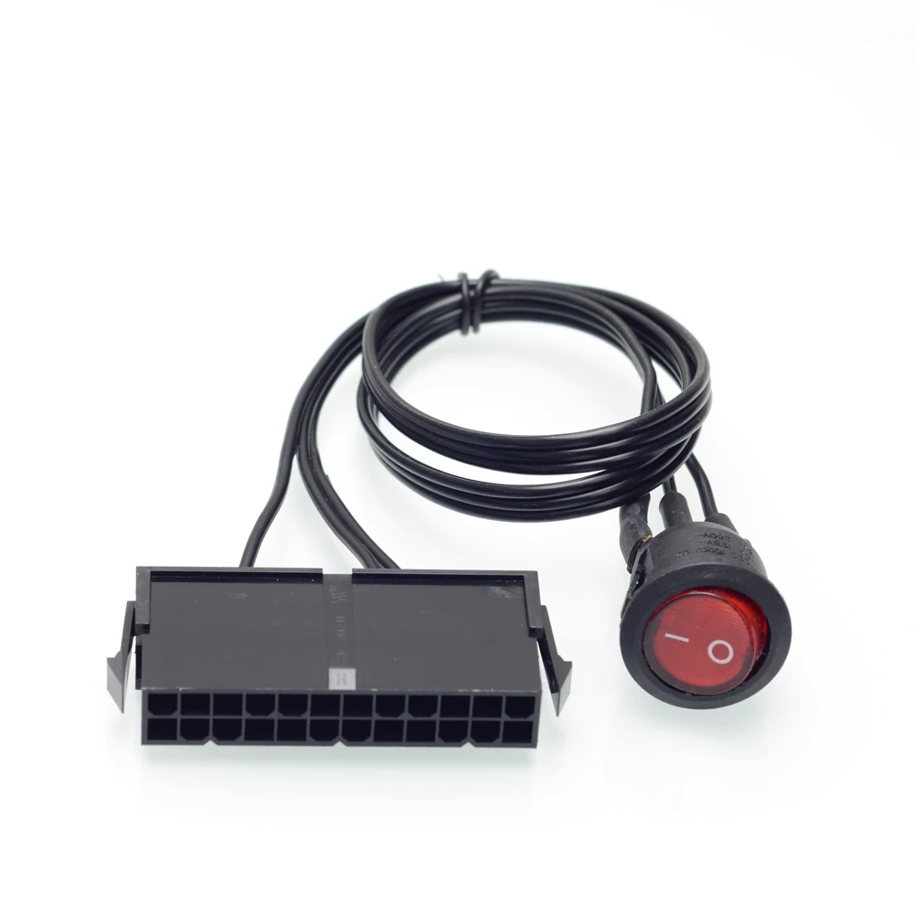 ATX/กำไรต่อหุ้นขาแหล่งจ่ายไฟกระโดดเริ่มต้นสายกับเปิด/ปิดปุ่มสวิทช์การทำเหมืองแร่อะแดปเตอร์สวิตช์รีเซ็ตสาย