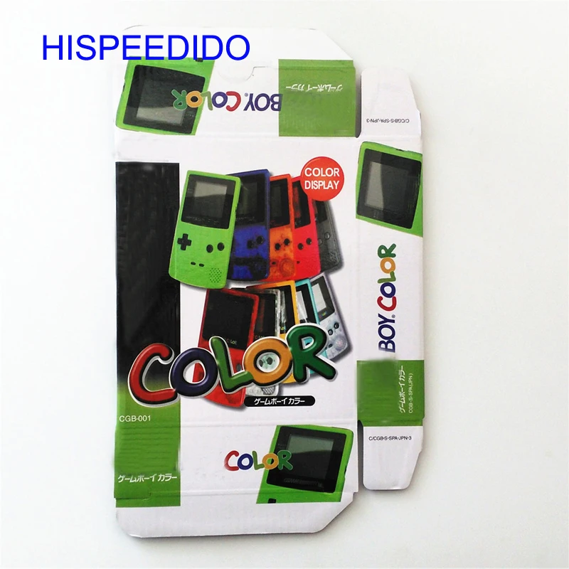 HISPEEDIDO 10 pcs/lot   For GBC  Game Console New Packing Box Carton for Gameboy Color Retail game player Package