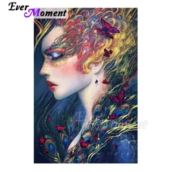 Ever Moment Diamond Painting Picture Of Rhinestone Woman Full Square Drill Decoration For Home Diamond Embroidery ASF1466