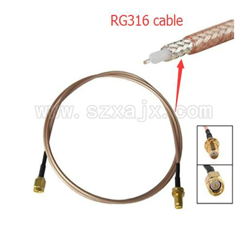 JX RF Coaxial Cable SMA Male to SMA female connector for RG316 Pigtail cable 5cm-5m for 3G 4G Antenna extension cord
