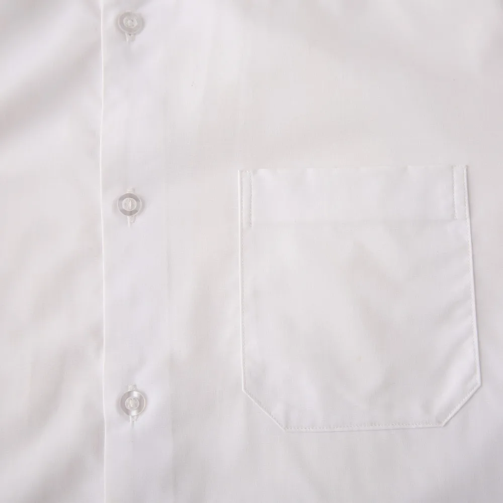 Camisas blancas cómodas y resistentes a las arrugas para hombre, camisas ajustadas hechas a medida, camisa blanca de vestir