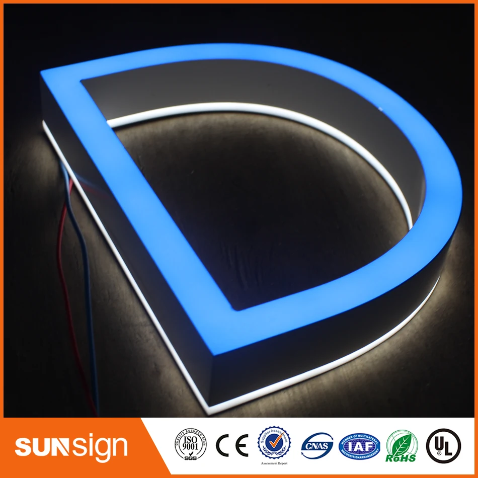 Custom 3D Acrylic LED Letters sign Outdoor customized Advertising Business open sign