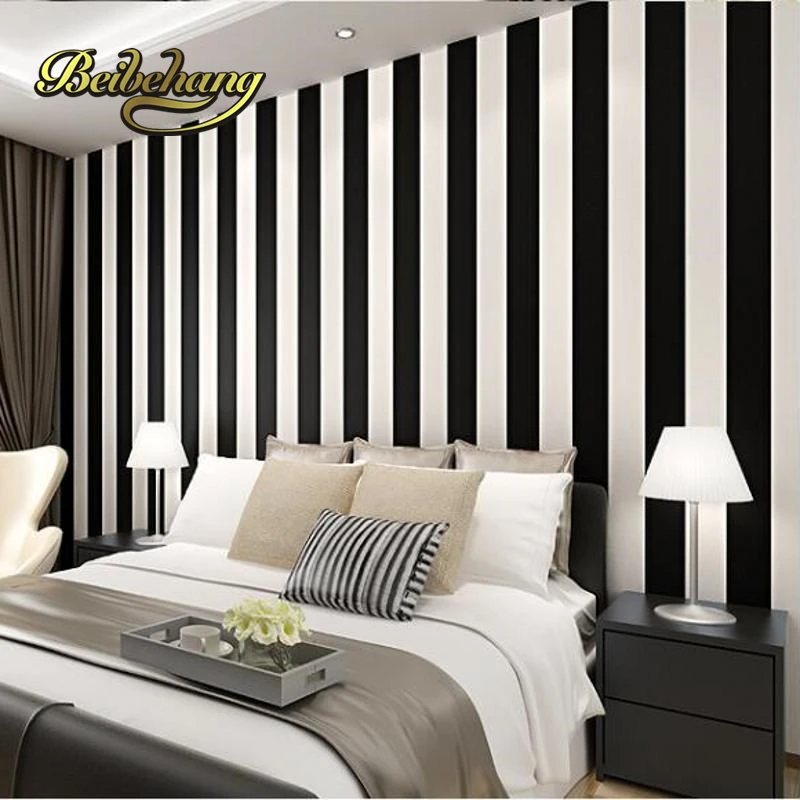 beibehang papel de parede 3D wallpaper for walls 3 d Zebra Modern Brief Vertical Black and White Stripe Roll For Living room