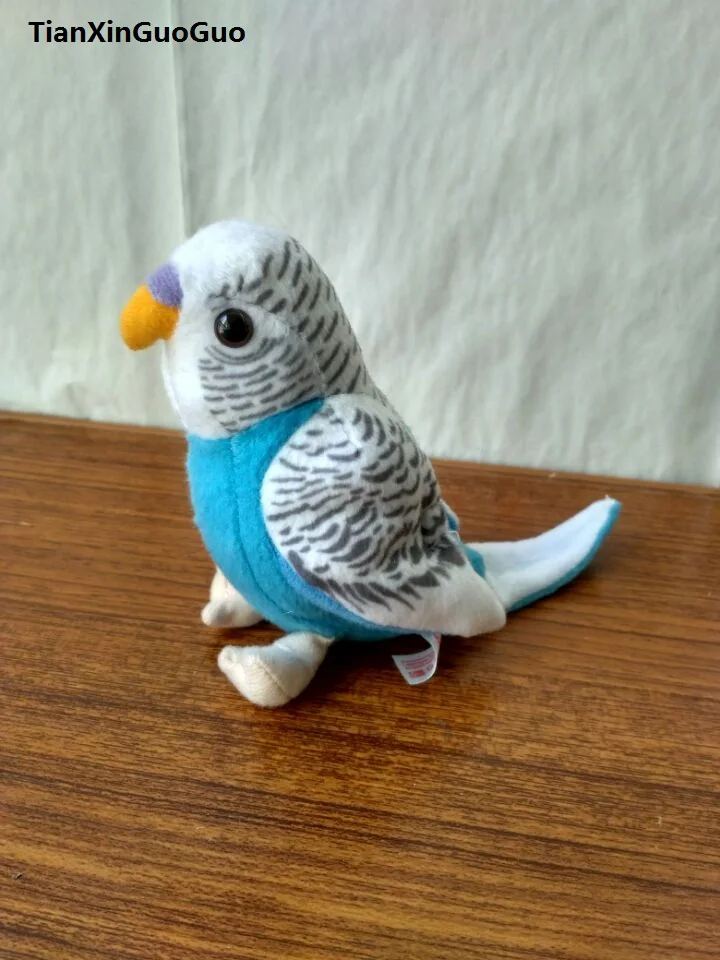 

small 12cm parrot plush toy blue parrot bird soft doll baby toy ,birthday gift b2837