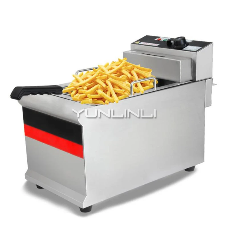 Electric Single Cylinder Fryer French Fries Fritters Chicken Machine Commercial Frying Machine