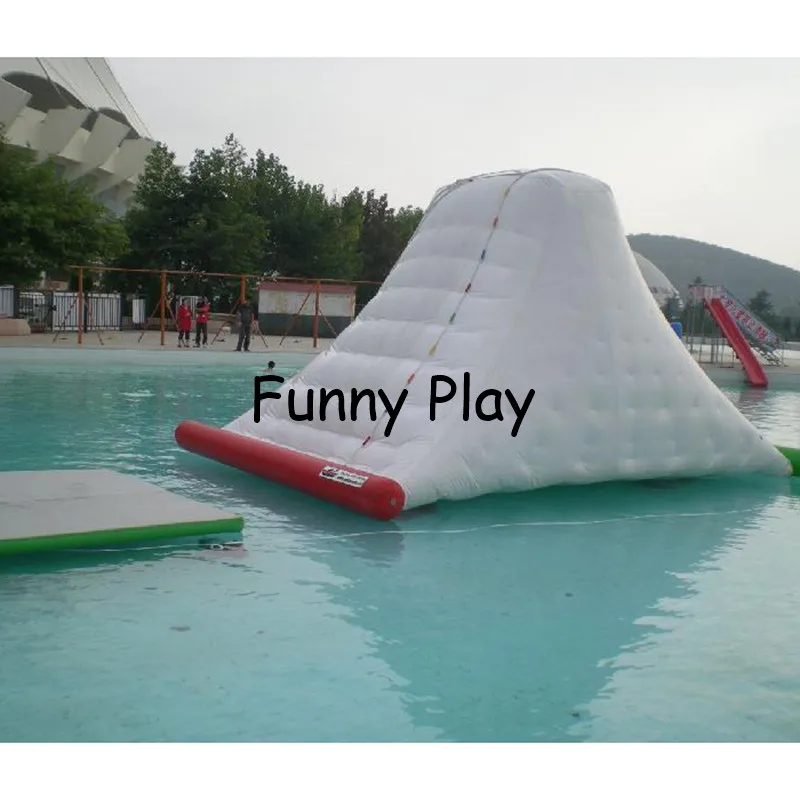 inflatable iceberg with climbing wall for sale summer water park  iceberg with slide rock climbing mountain water iceberg