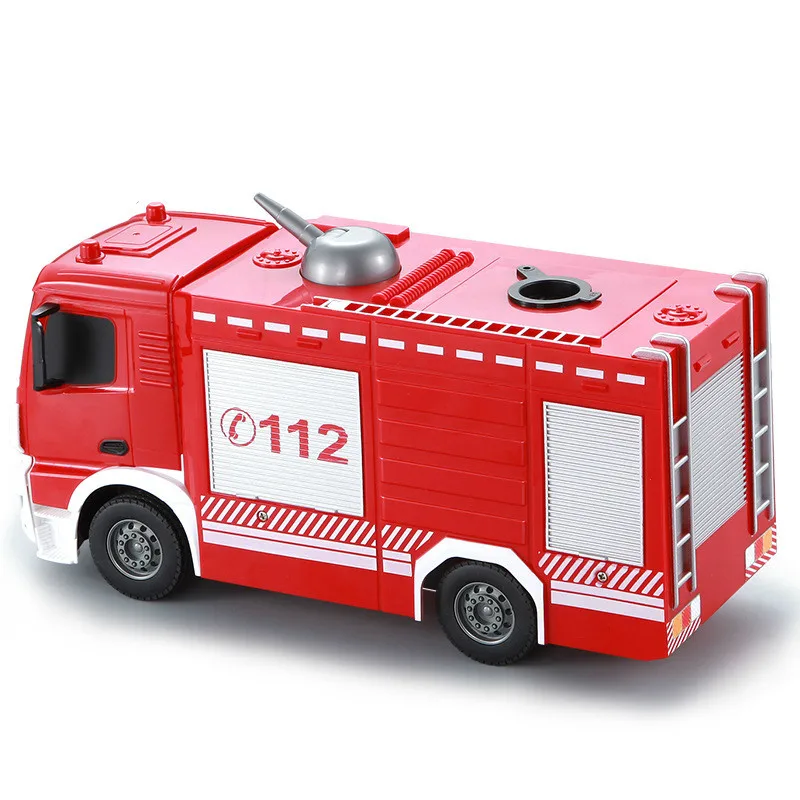 2.4G Radio Control  RC Fire Truck Remote Control Water Jet Fire Engine For Kids Gift Toys image 2