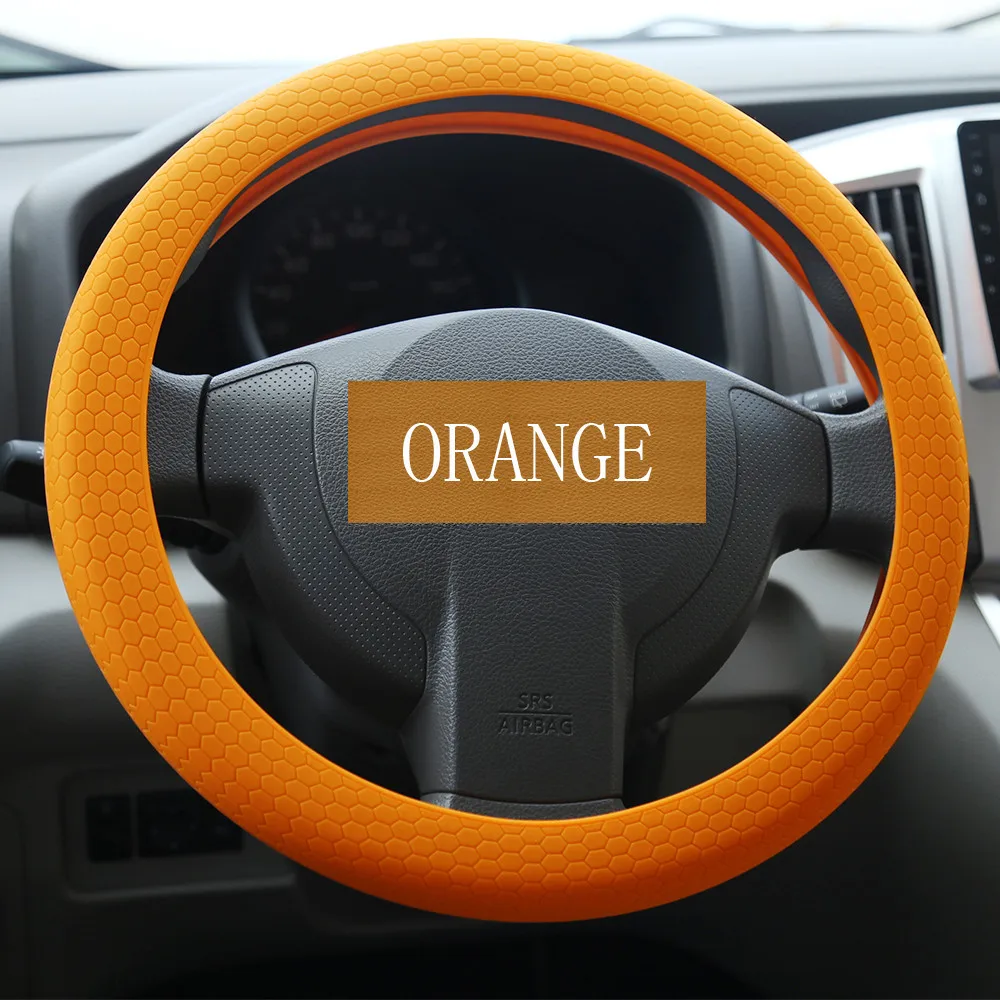 2019 Silicone Steering Wheel  Cover Shell Skidproof Odorless For Peugeot Mazda Toyota Lexus Honda KIA Hyundai