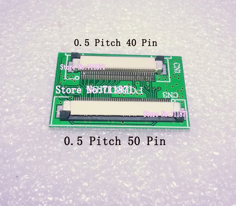 0.5 Pitch FFC TTL 50P to 40P Connector Adapter 0.5 50Pin 40P EJ080NA04C    TTL FFC FPC Adapter Plate 8 inch LCD Panel 50P 40Pin