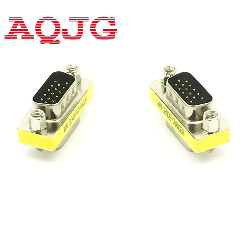 Nowy męski na męski VGA HD15 Pin zmieniający płeć konwerter Adapter gorąca sprzedaży AQJG