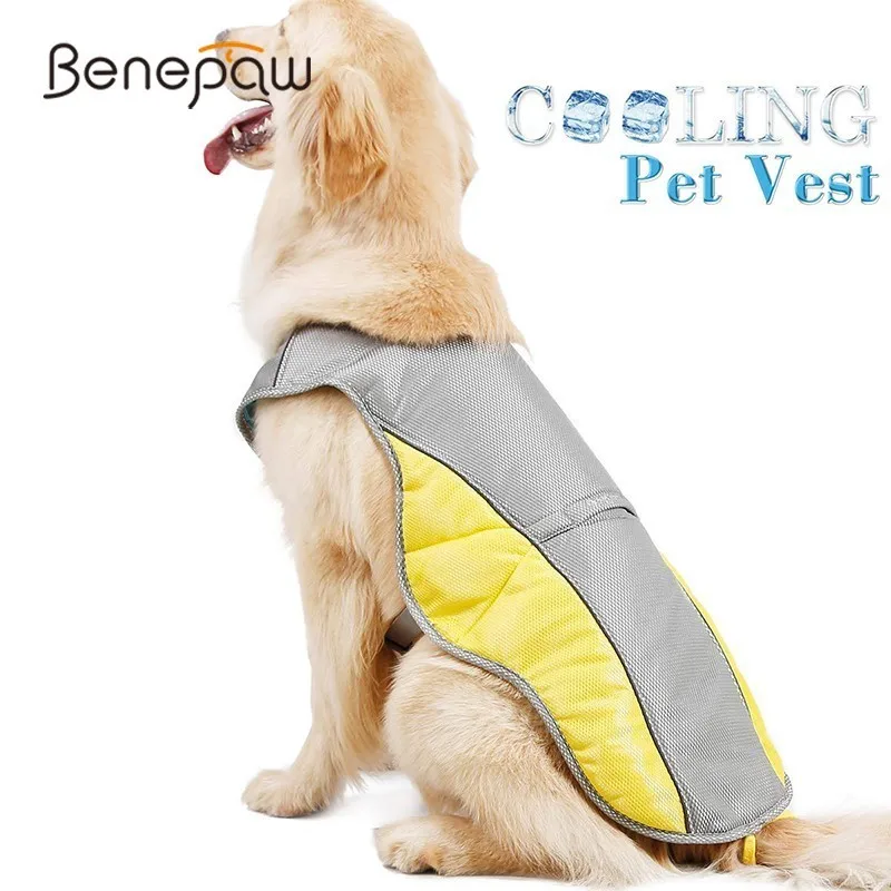 Benepaw Adjustable Straps Cooling Dog Vest Harness Attachment Hole Small Large Dog Clothes Summer Reflective Pet Cooler Jacket