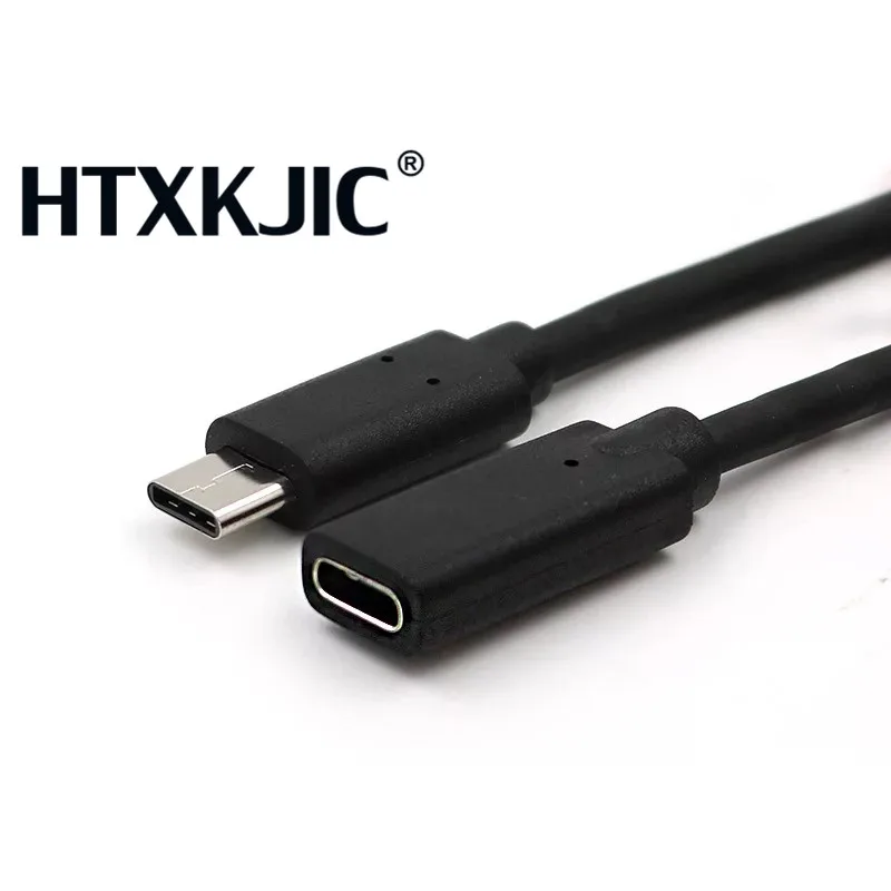 Câble d'extension USB noir Type C 3.1 USB-C mâle à femelle, Dock de connecteur pour MacBook et Google