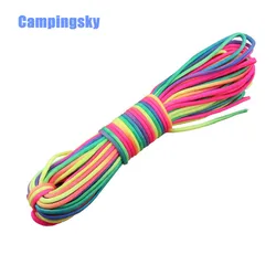 CAMPINGSKY Rainbow Paracord Rope 550 spadochron nylonowy przewód smycz Outdoor wspinaczka narzędzia kempingowe