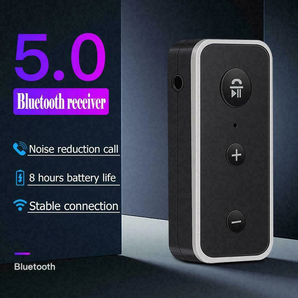 Bluetooth レシーバー 3.5 ミリメートルジャック車の Aux Bluetooth アダプタ 5.0 ワイヤレスステレオ音楽オーディオレシーバースピーカーヘッドフォンハンズフリー