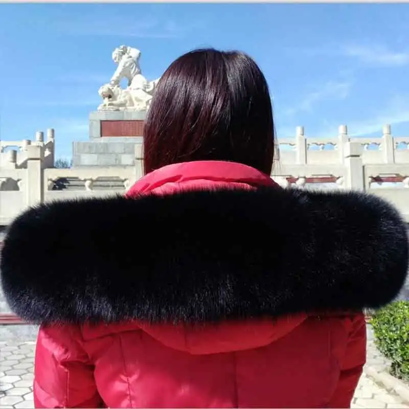 2024 JKP new Winter Women's Real Fox Fur Collar Fox Fur Cap Collar Straight Neck Warmer Soft Fur Scarf