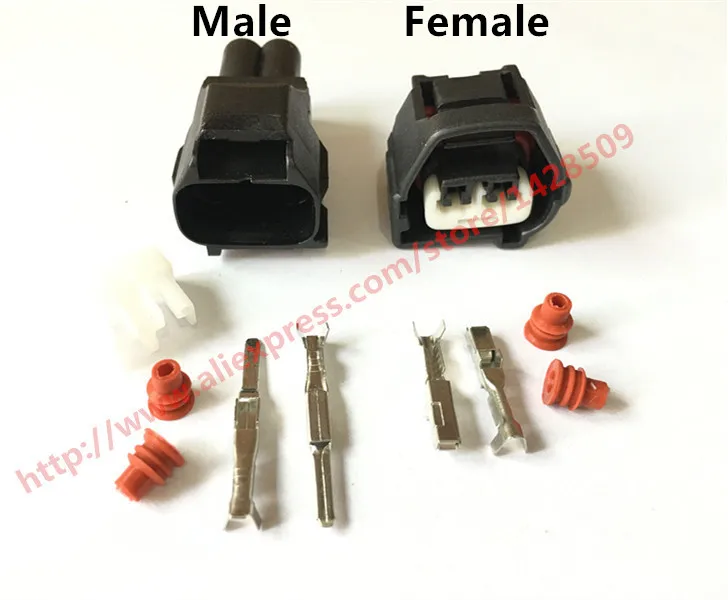 20 Set 7283-7023-10 Auto 2 Pin Female Male Crank Sensor Wire Harness Waterproof Connector For Lexus Toyota