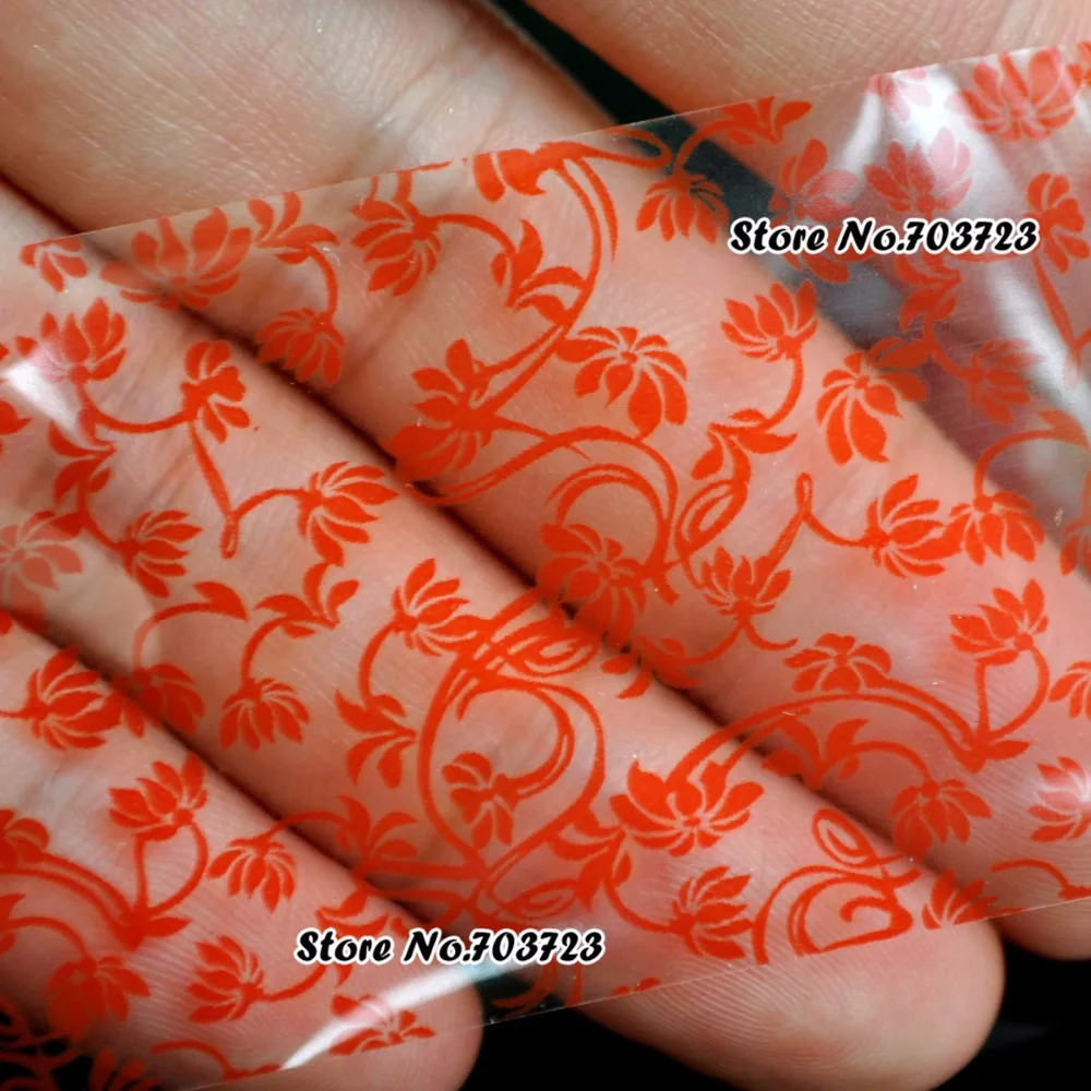 The new 2015 fashion colorful nail sticker decals transfer film nail tools Decorations Red Magnolia  SY623