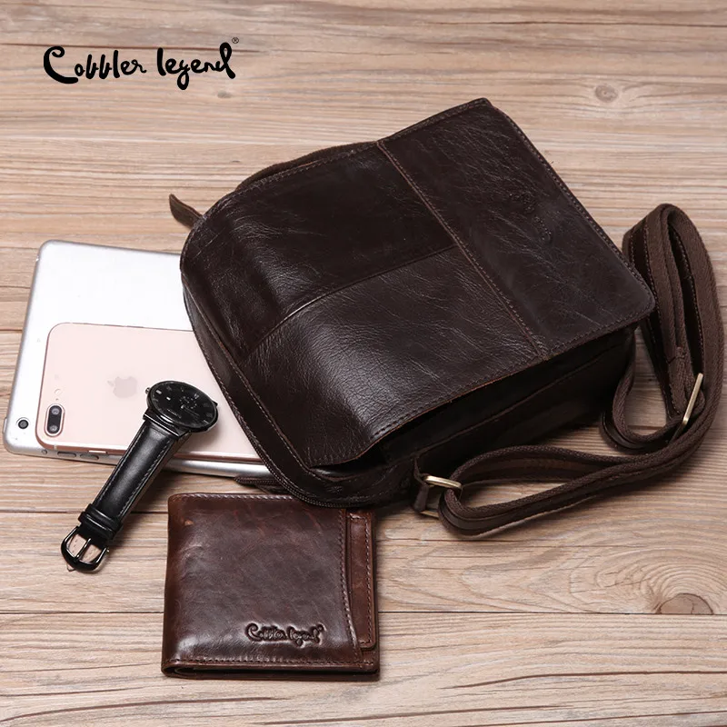 Cobbler Legend – sac à bandoulière en cuir véritable 100%, sacoche de luxe pour les affaires, 2019