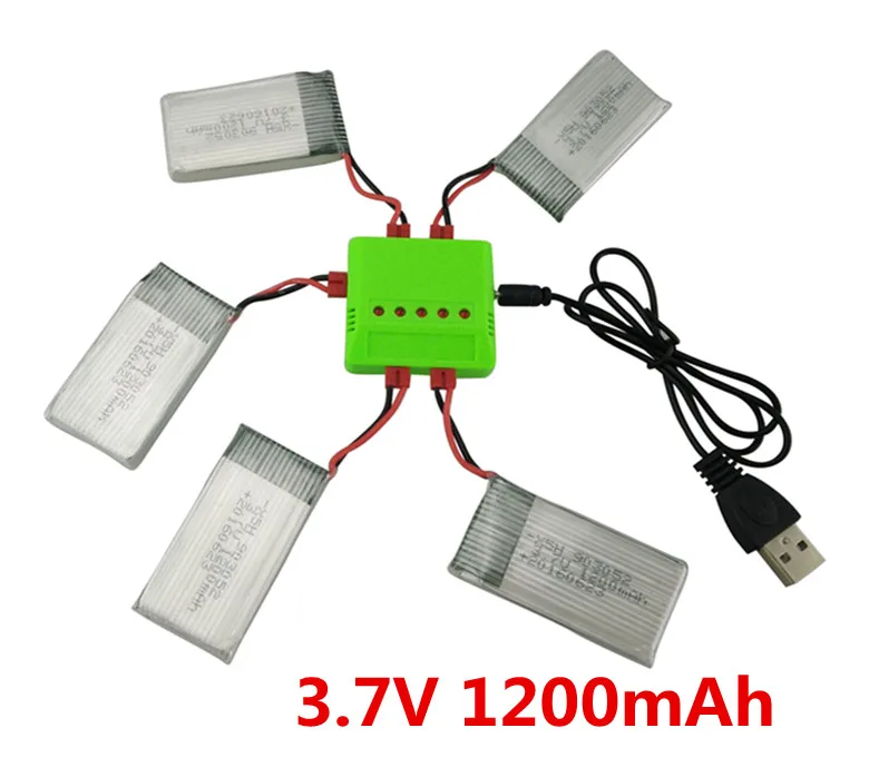 

5 шт., 3,7 в, 1200 мАч, литиевая батарея и телефон X5HW X5HC, аксессуары для квадрокоптера, запчасти для летательных аппаратов с дистанционным управлением