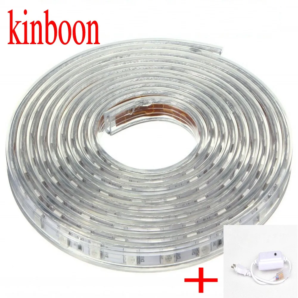 

SMD 5050 RGB led strip flexible light 1M/2M/3M/4M/5M/6M/7M/8M/9M/10M With Power Plug 60leds/m Waterproof led light AC 220V