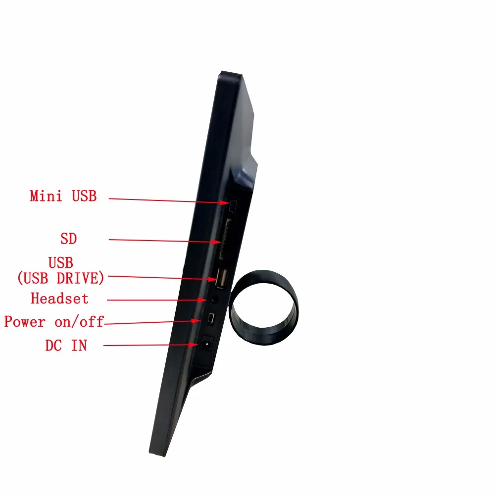 Desain baru 12 inci tujuh tombol sentuh digital di depan bingkai foto bermain gambar kalender video mendukung 1080P album elektronik