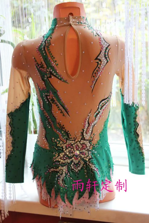 Crystal Custom Child Gymnastics Competition Dress Beautiful New Brand Vogue Figure Skating Dresses For Competition G2845