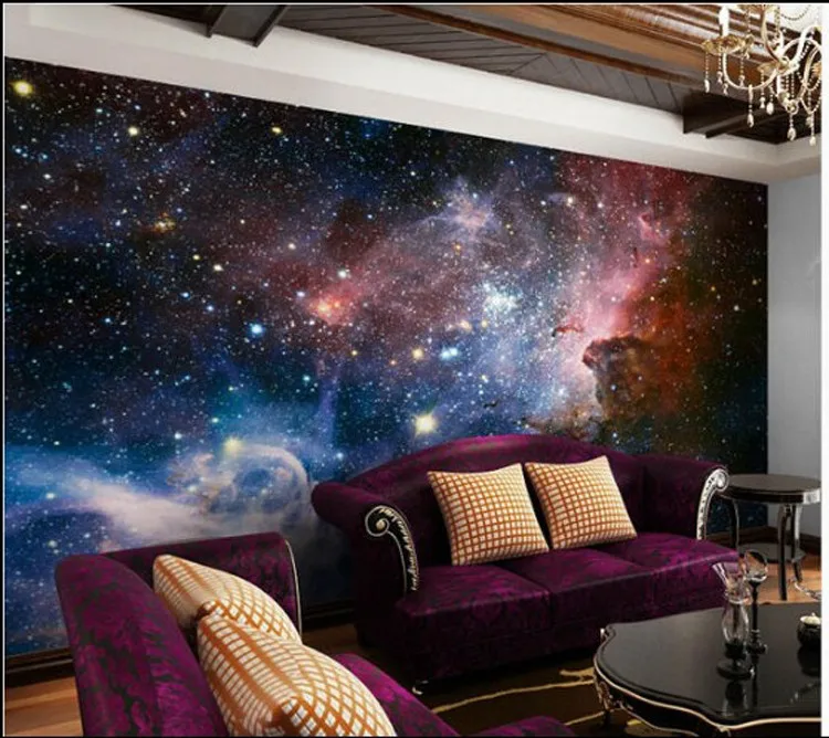 

papel de parede Mural Three-dimensional 3d personalized ktv wallpaper ceiling space 3d black wallpaper for living room