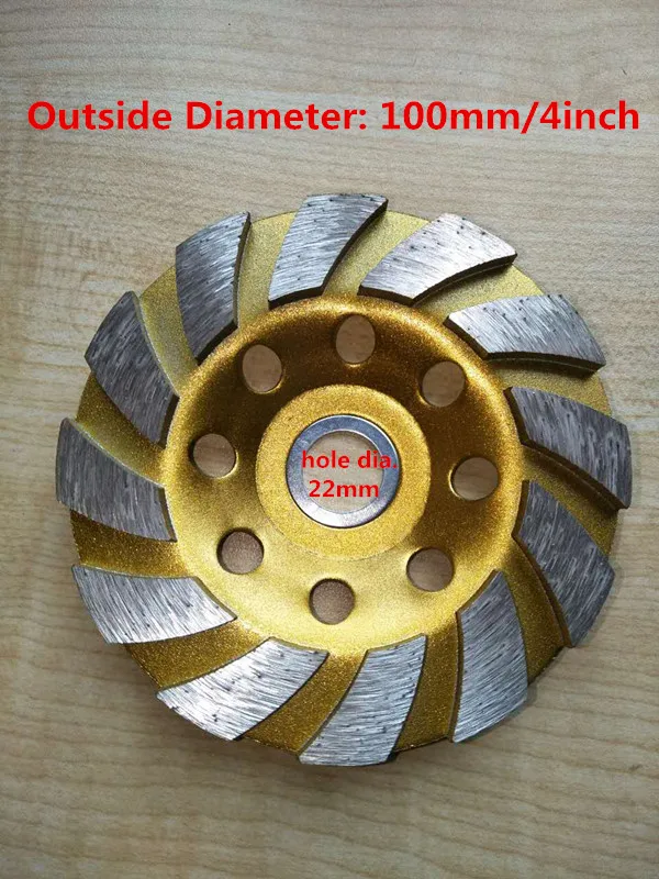 

4inch 100mm Diamond Segment Grinding Wheel hole 22mm Grinding Disc Wheel Bowl Shape Grinding Cup Concrete Granite Stone Ceramics