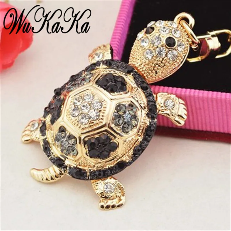 2024 Fashion full Crystal Rhinestone Tortoise Keychain for Women's bags Decoration Pendants Accessories Car keyrings Jewelry