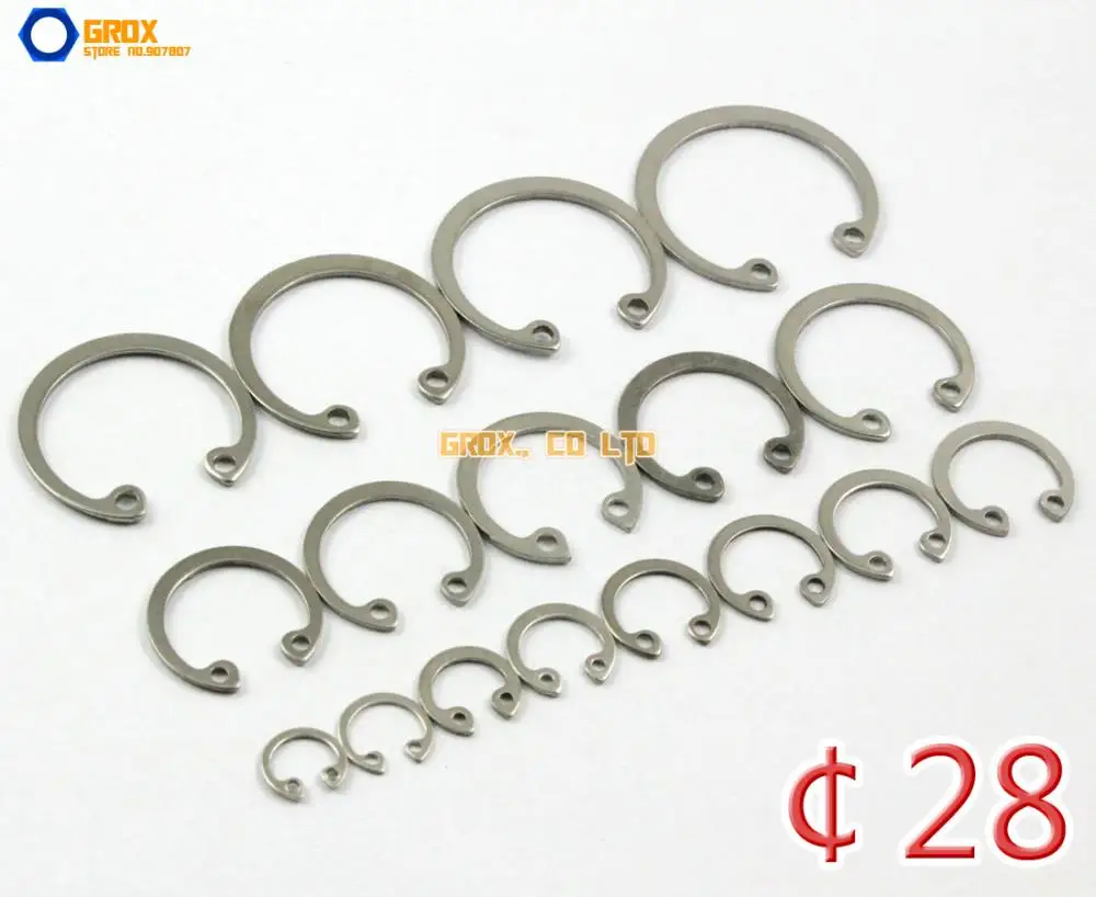 

50 Pieces 28mm 304 Stainless Steel Internal Circlip Snap Retaining Ring