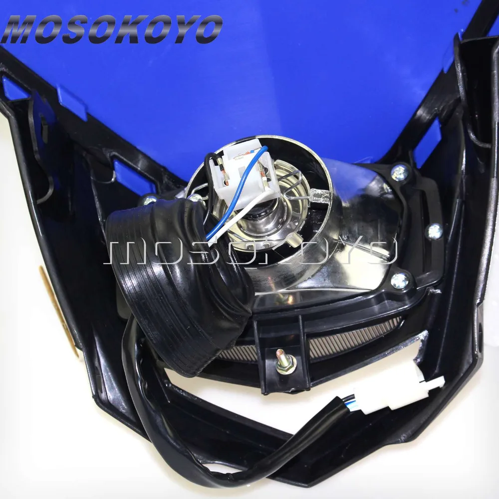 Enduro Supermoto Headlight H4 12V 35W Dual Sport Head Lamp for Yamaha YZ450F YZ250F YZ125 YZ85 WR450 WR250F WRF426