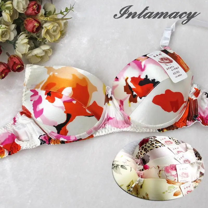 

Silk Bra 100% Silk Underwear Double Face Silk Printing Fashion Health Bra