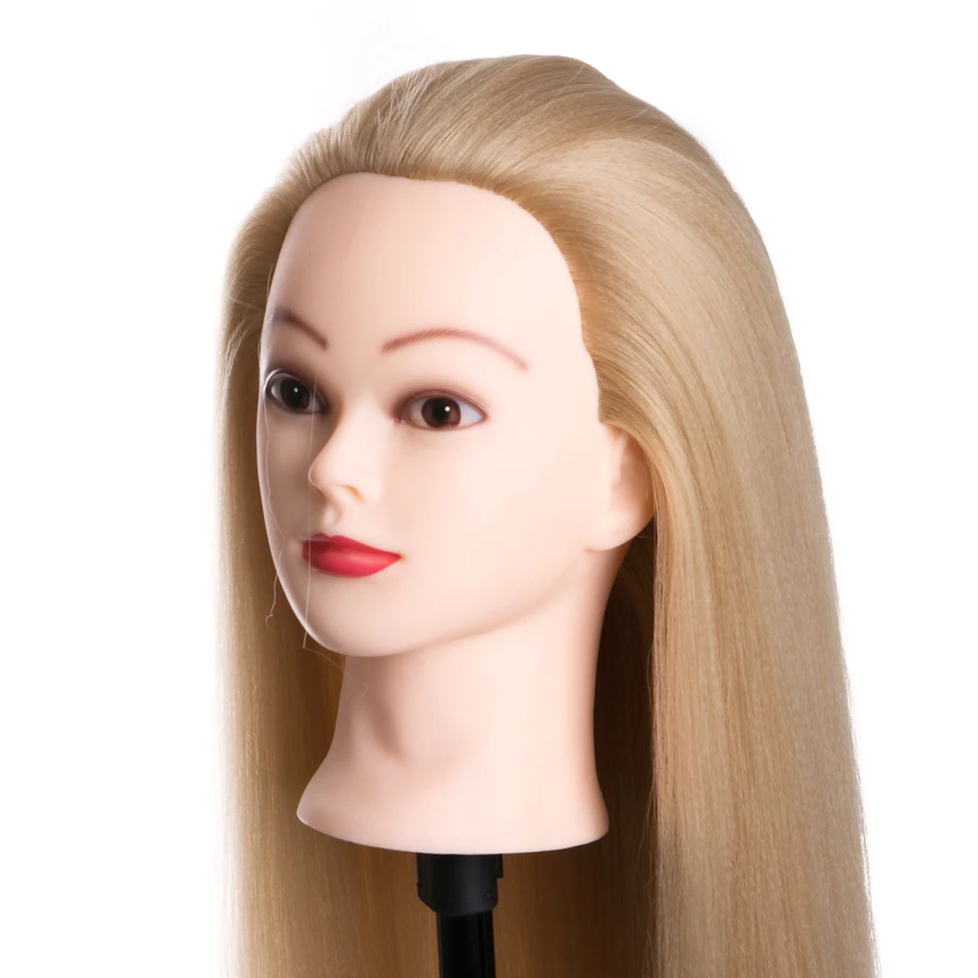 Training Mannequin Head With Hair 70cm Synthetic Fiber Cosmetology Hairdressing training head Dolls Manikin Heads Hairstyles