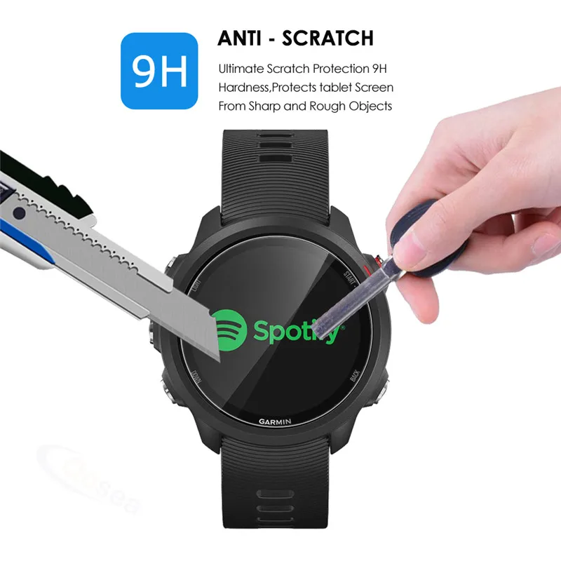 For Garmin Forerunner 245 Tempered Glass Anti-Scratch 9H 2.5D Premium Screen Protector Film For Garmin Forerunner245M ProtectIve image 4
