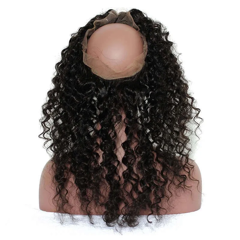 360 Lace Frontal Closure Deep Wave Pre Plucked With Baby Hair Brazilian Lace Frontal 360 Closure Remy Ever Beauty Hair