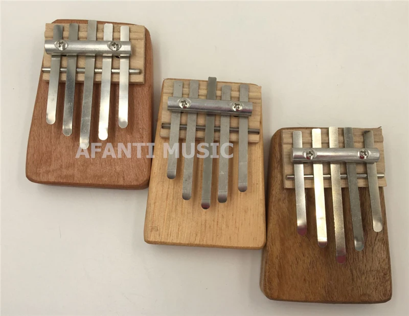 Afanti Music 5 Keys Kalimba Mbira  Thumb Piano Mahogany Traditional African Music Instruments 5 tone (THP-136)