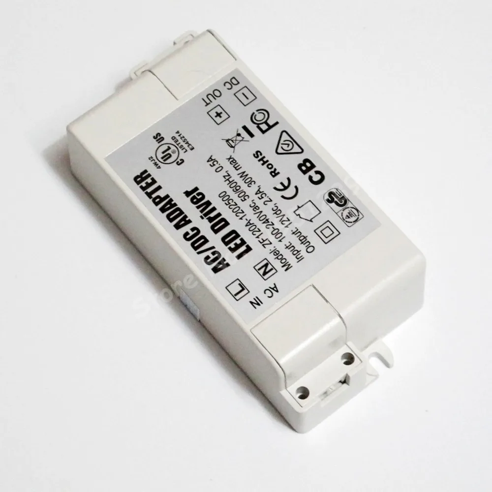 30W 2500mA MR16 MR11 LED Driver AC/DC Adapter Transformer Input AC 100V-240V Output DC 12V For LED spotlight and LED strip