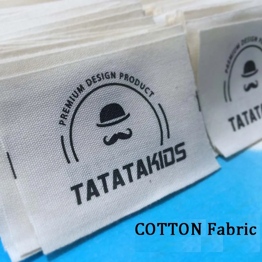 White/beige/soft cotton printing labels for clothes clothing collar T-shirt accessories cut well