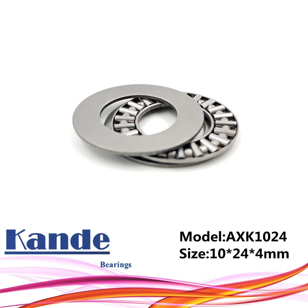 AXK1024 + 2AS  1PC Thrust Needle Roller Bearing With Two AS1024 Washers 10*24*4 mm  Plane Thrust Needle Roller Bearing