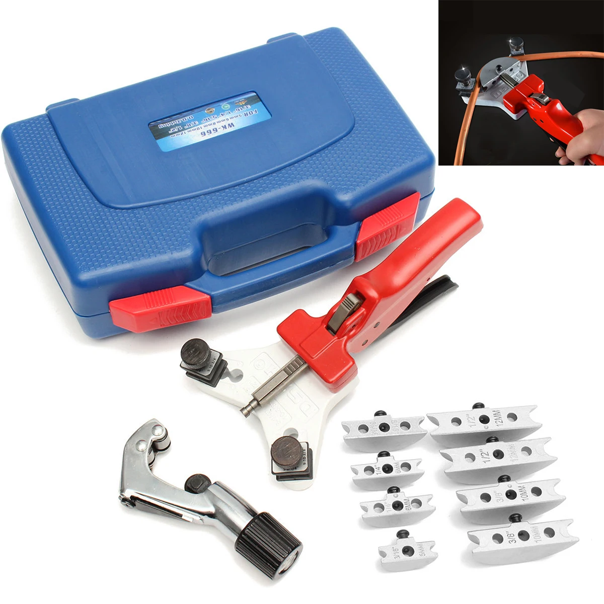 

1 Set Heavy Duty 15-22MM Manual Steel Pipe Tube Bender Copper Cutter Machine Hand Tools