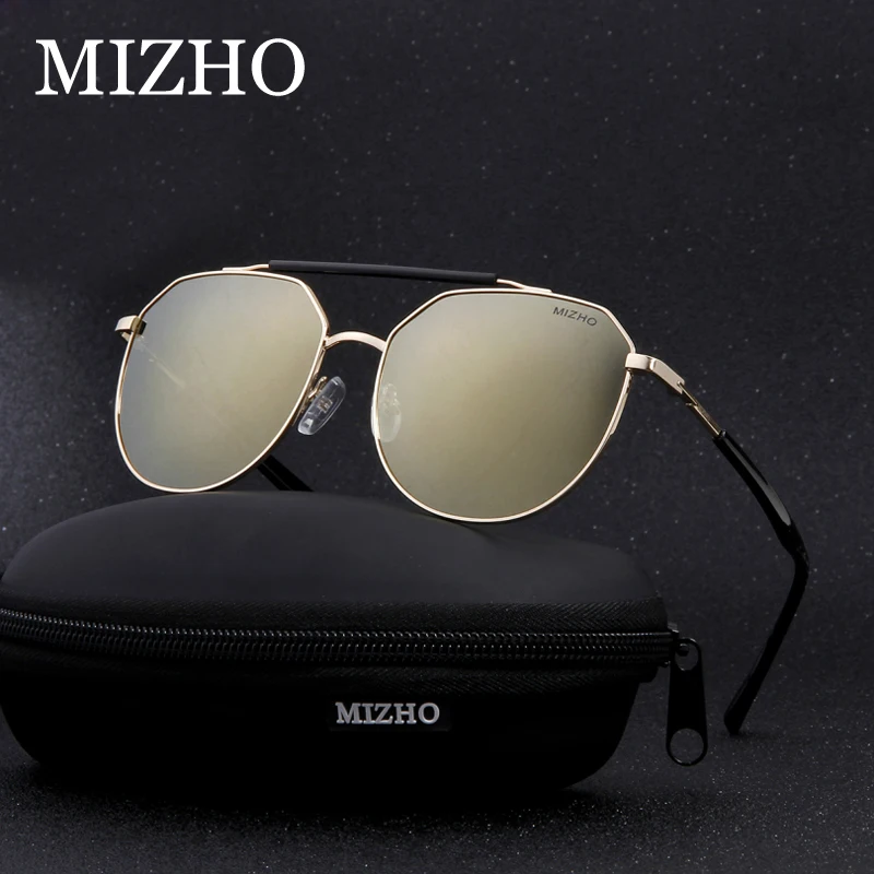 MIZHO Stainless Steel 19g Light Weight Protable Metal Mens Sunglasses Unisex Polarized Traveling UV400 Eyeglasses Ladies Driving