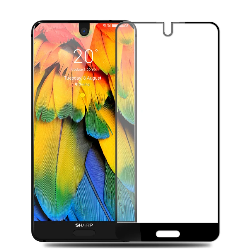 Vidrio Templado negro de cobertura completa para Sharp Aquos S2 C10, película protectora de pantalla de 5,5 pulgadas