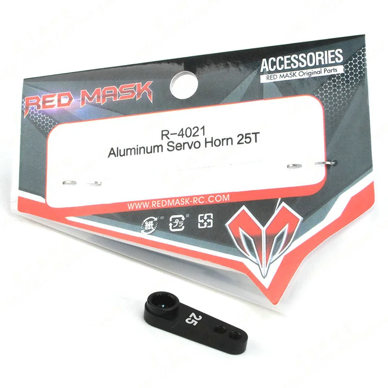 High quality Red Mask RC 7075 Aluminum Servo Horn 25T Silver Black RC for Futaba Savox Xcore HL HSP HD Power scx10